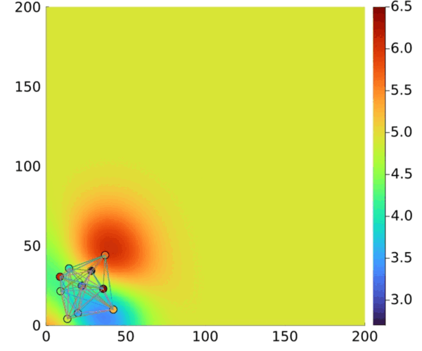 Connectivity-preserving distributed informative path planning for mobile robot networks